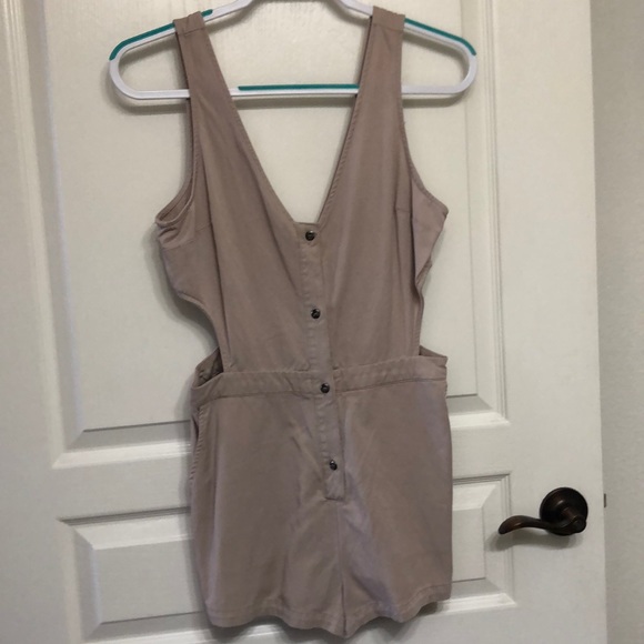 Forever 21 Pants - Tan romper cut out sides - medium